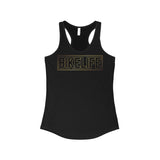 Bike Life Tank Top / Black and Gold Logo - Women's Racerback