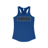 Bike Life Black and White Logo Women's Racerback Tank