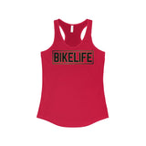 Bike Life Tank Top / Black and Gold Logo - Women's Racerback