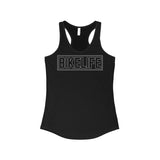 Bike Life Black and White Logo Women's Racerback Tank