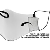 Bike Life Face Mask - White on Black