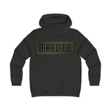 Bike Life Hoodie / Gold and Black Logo - Women's