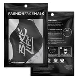 Bike Life Face Mask - White on Black