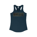 Bike Life Tank Top / Black and Gold Logo - Women's Racerback