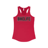 Bike Life Black and White Logo Women's Racerback Tank
