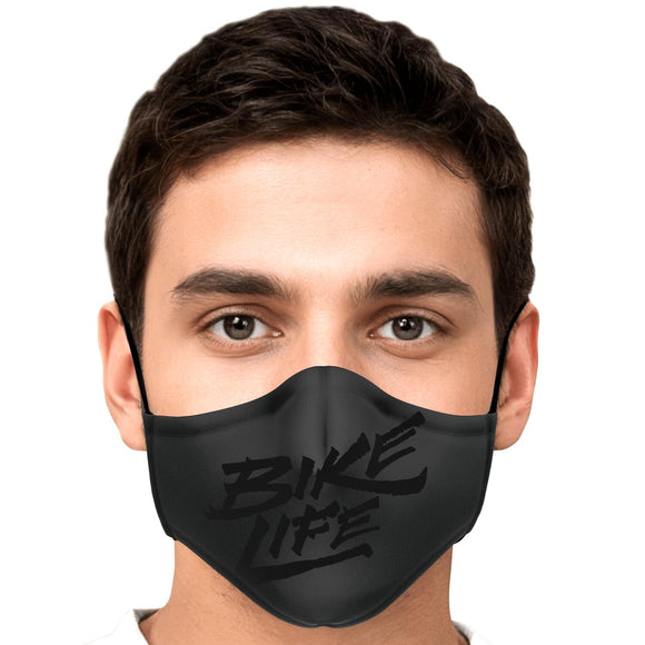Bike Life Face Mask - Black on Gray