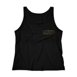 Bike Life Tank Top / Black and Gold Logo - Women's Relaxed Fit